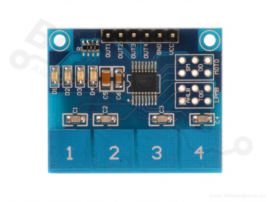 Aanraak-/touchsensor capacitief TTP224 met 4 knoppen